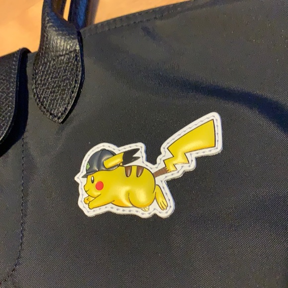 Limited Edition - NWT Longchamp x Pokemon Le Pliage Pikachu Shoulder Tote Bag - Picture 2 of 15